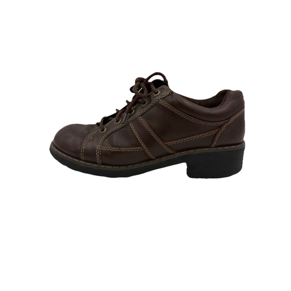 Vintage Lower East Side Oxford Shoes 90s Y2K Women 10W Brown Chunky Bratz Lug